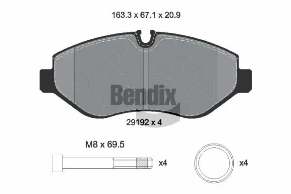 Brake Pad Set, disc brake (BPD2412)