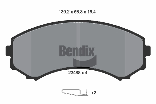 Brake Pad Set, disc brake (BPD1346)