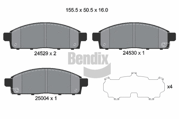 Brake Pad Set, disc brake (BPD1265)