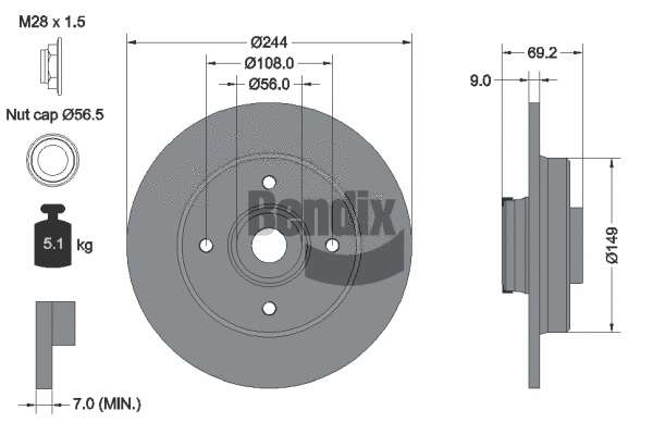 Brake Disc (BDS1598)