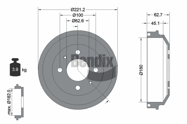 Brake Drum (BDM1122)