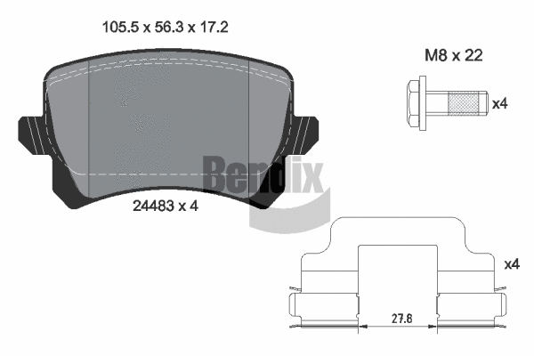 Brake Pad Set, disc brake (BPD1580)