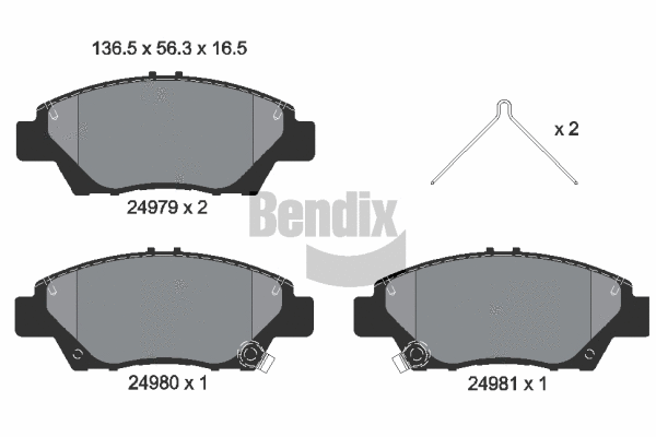 Brake Pad Set, disc brake (BPD1326)