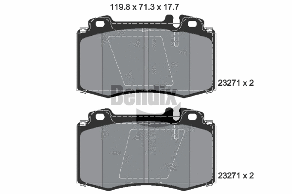 Brake Pad Set, disc brake (BPD1398)