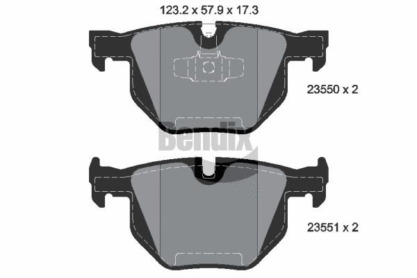 Brake Pad Set, disc brake (BPD1272)