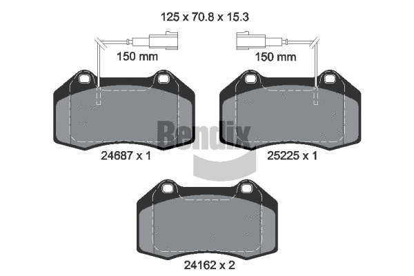 Brake Pad Set, disc brake (BPD1560)