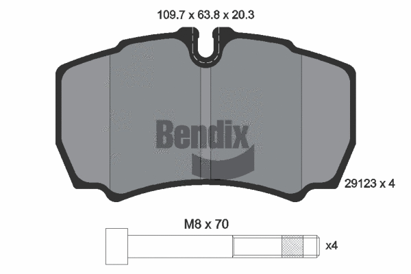 Brake Pad Set, disc brake (BPD1148)