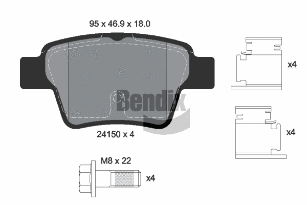 Brake Pad Set, disc brake (BPD1289)
