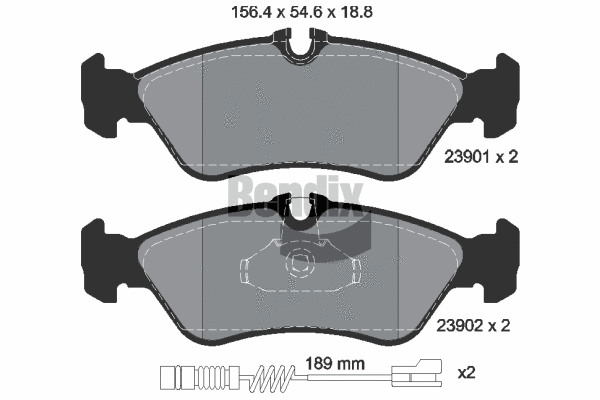 Brake Pad Set, disc brake (BPD1322)