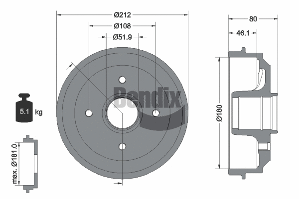 Brake Drum (BDM1026)