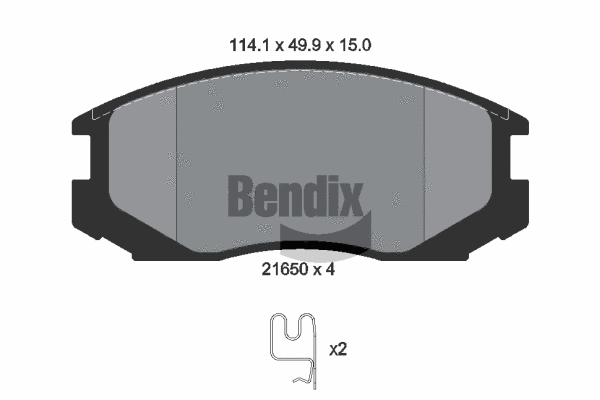 Brake Pad Set, disc brake (BPD1410)