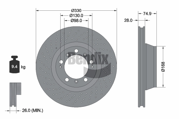 Brake Disc (BDS2326LHC)