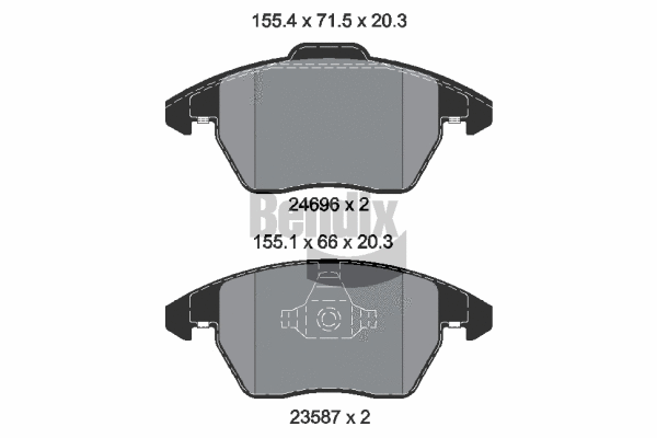 Brake Pad Set, disc brake (BPD1557)