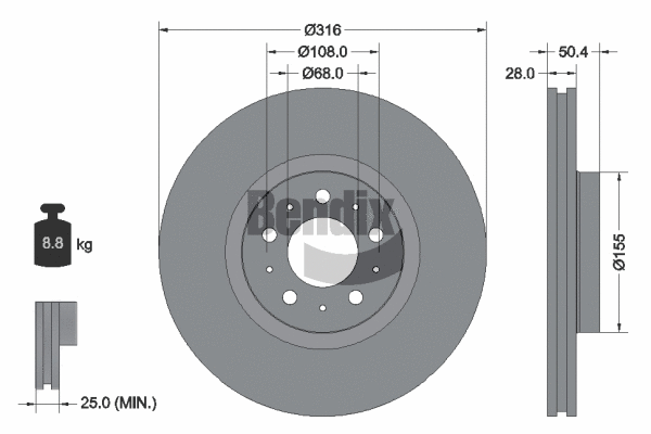 Brake Disc (BDS1836)