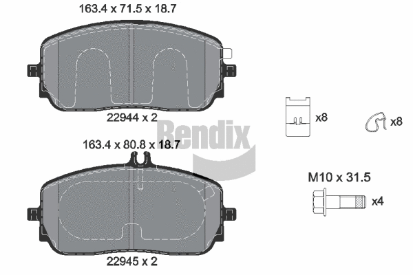 Brake Pad Set, disc brake (BPD2438)