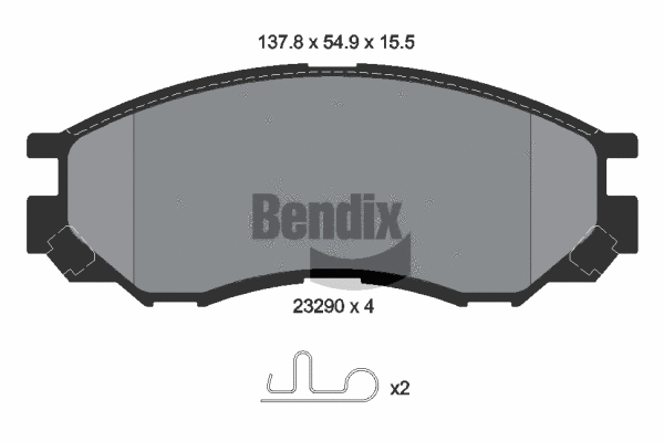 Brake Pad Set, disc brake (BPD1462)