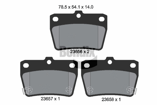 Brake Pad Set, disc brake (BPD1478)