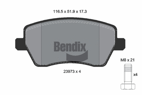 Brake Pad Set, disc brake (BPD1003)