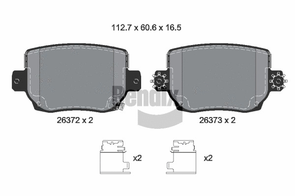 Brake Pad Set, disc brake (BPD1663)