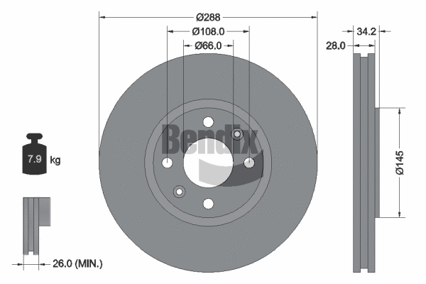 Brake Disc (BDS1286)