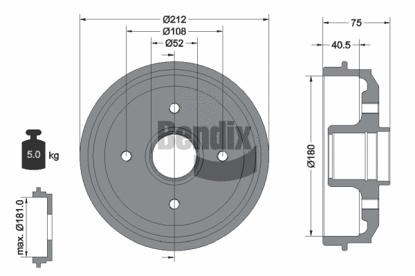 Brake Drum (BDM1033)