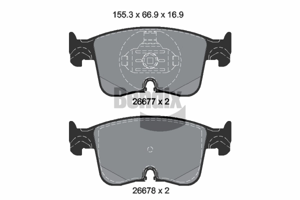 Brake Pad Set, disc brake (BPD2495)