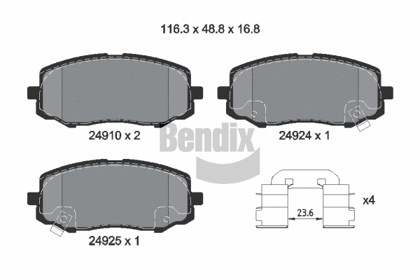 Brake Pad Set, disc brake (BPD1556)