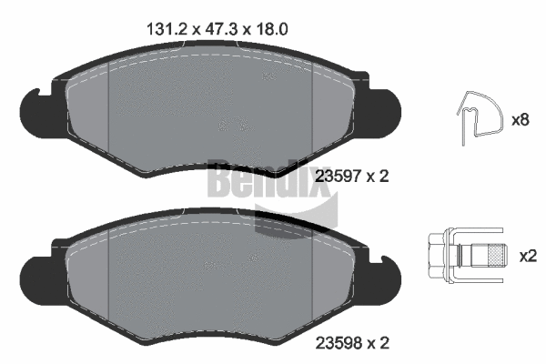 Brake Pad Set, disc brake (BPD1024)