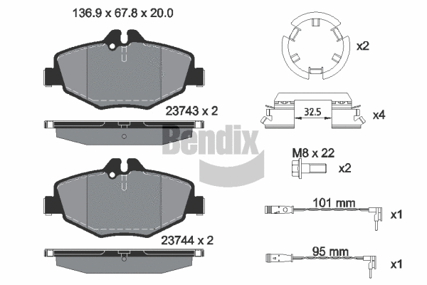 Brake Pad Set, disc brake (BPD1126)