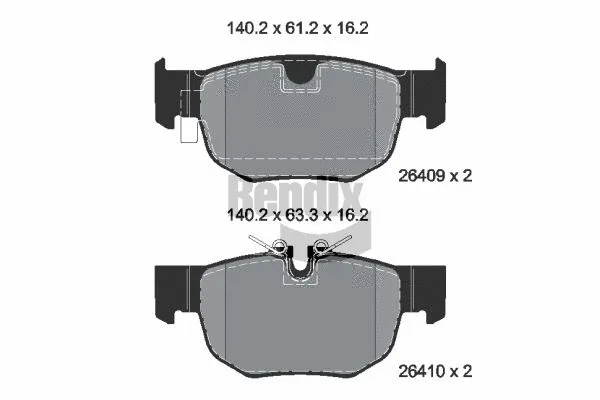 Brake Pad Set, disc brake (BPD1650)