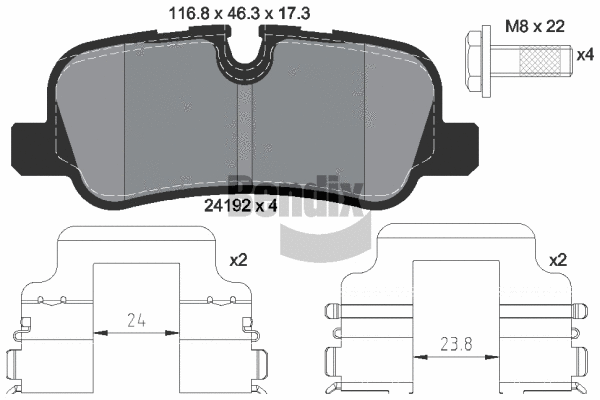 Brake Pad Set, disc brake (BPD1550)