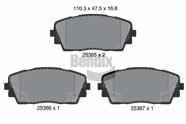 Brake Pad Set, disc brake (BPD1426)