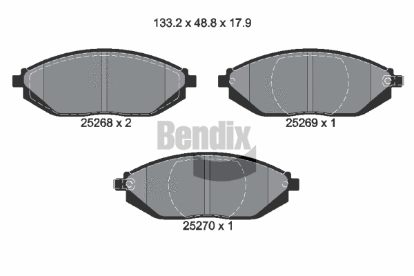 Brake Pad Set, disc brake (BPD1363)