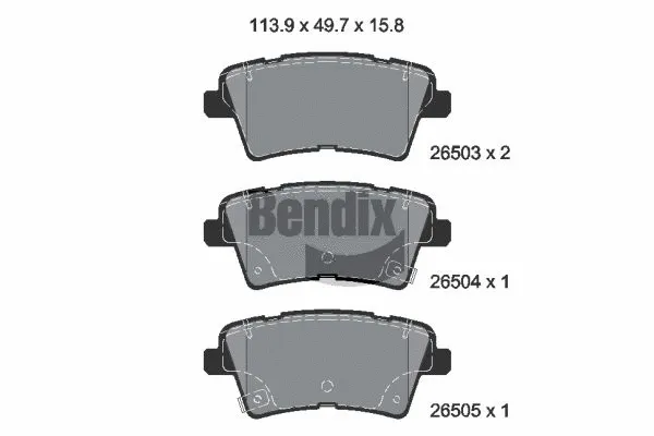 Brake Pad Set, disc brake (BPD2388)