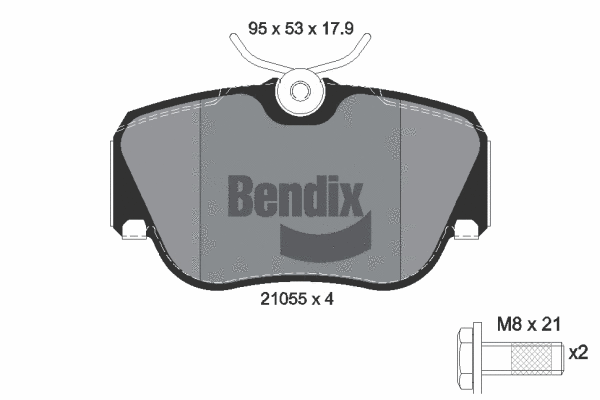 Brake Pad Set, disc brake (BPD1172)