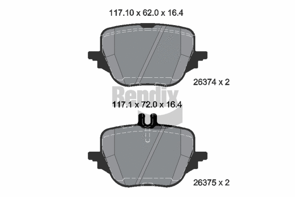 Brake Pad Set, disc brake (BPD1658)
