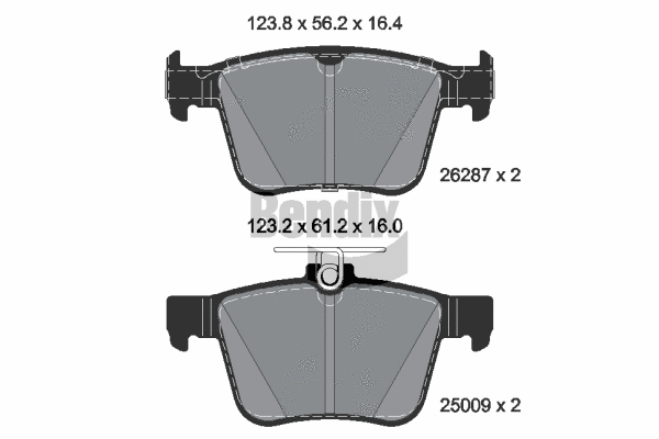 Brake Pad Set, disc brake (BPD2434)