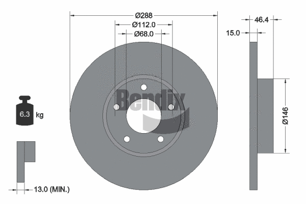 Brake Disc (BDS1805HC)