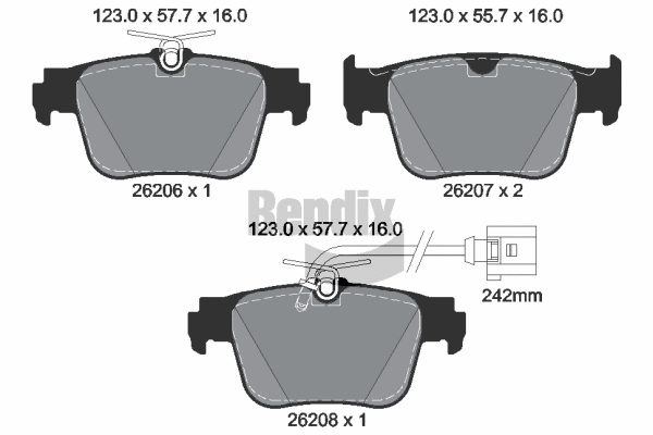 Brake Pad Set, disc brake (BPD2433)