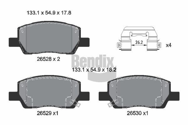 Brake Pad Set, disc brake (BPD2571)