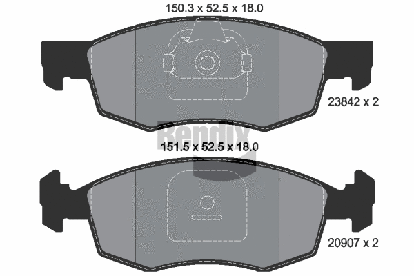 Brake Pad Set, disc brake (BPD1222)