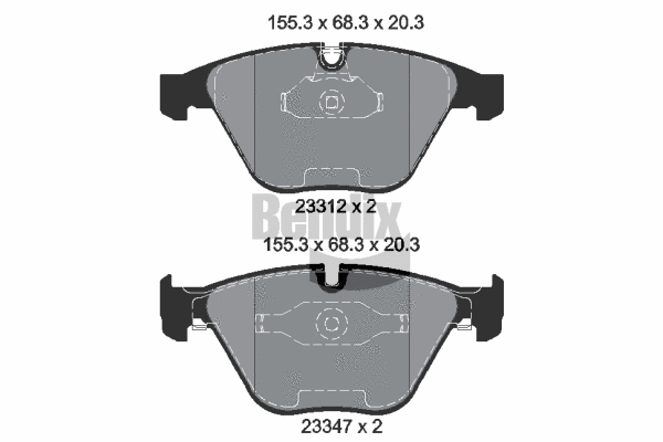 Brake Pad Set, disc brake (BPD1544)