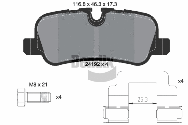 Brake Pad Set, disc brake (BPD1317)