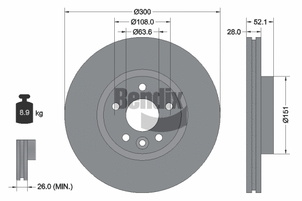 Brake Disc (BDS1268HC)