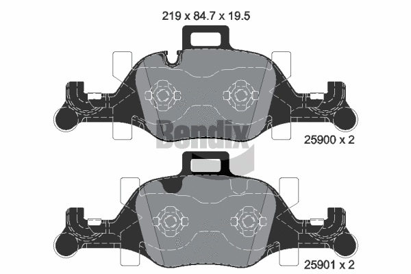 Brake Pad Set, disc brake (BPD2274)