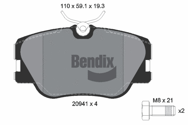 Brake Pad Set, disc brake (BPD1292)