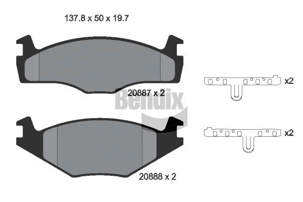Brake Pad Set, disc brake (BPD1323)