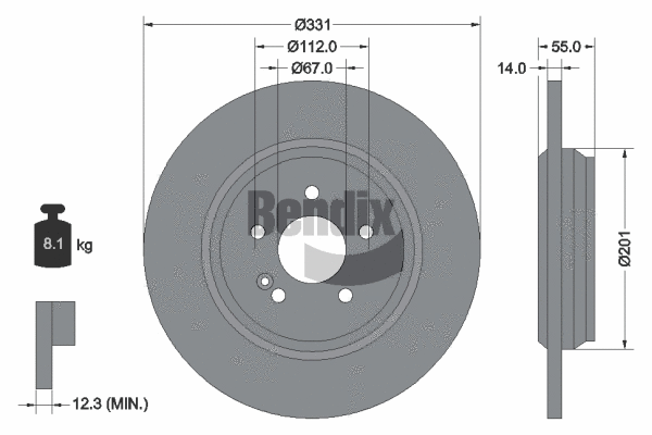 Brake Disc (BDS1412)