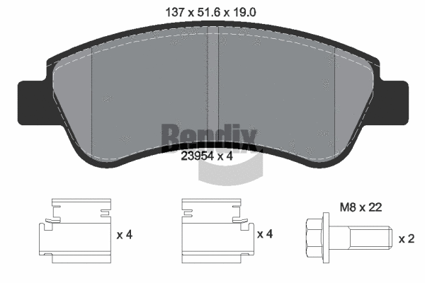 Brake Pad Set, disc brake (BPD1002)