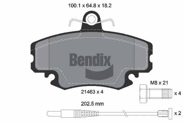 Brake Pad Set, disc brake (BPD1005)